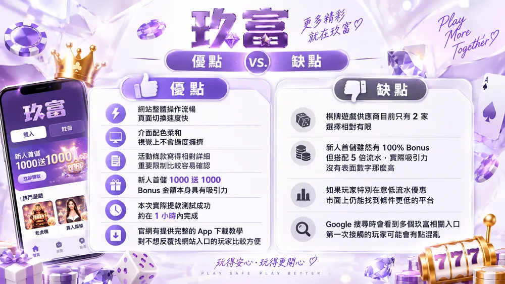 玖富娛樂城優缺點分析