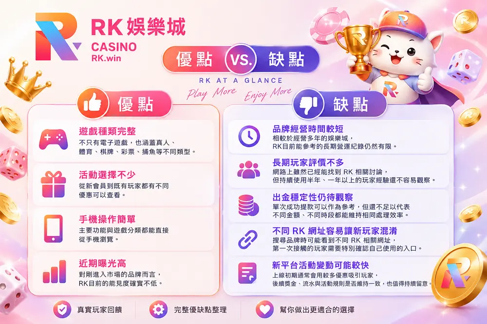 RK娛樂城優缺點分析
